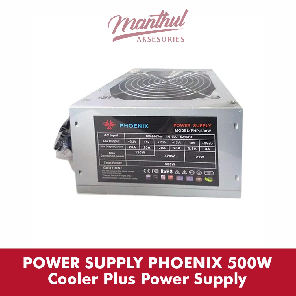 POWER SUPPLY PHOENIX 500W Cooler Plus Power Supply