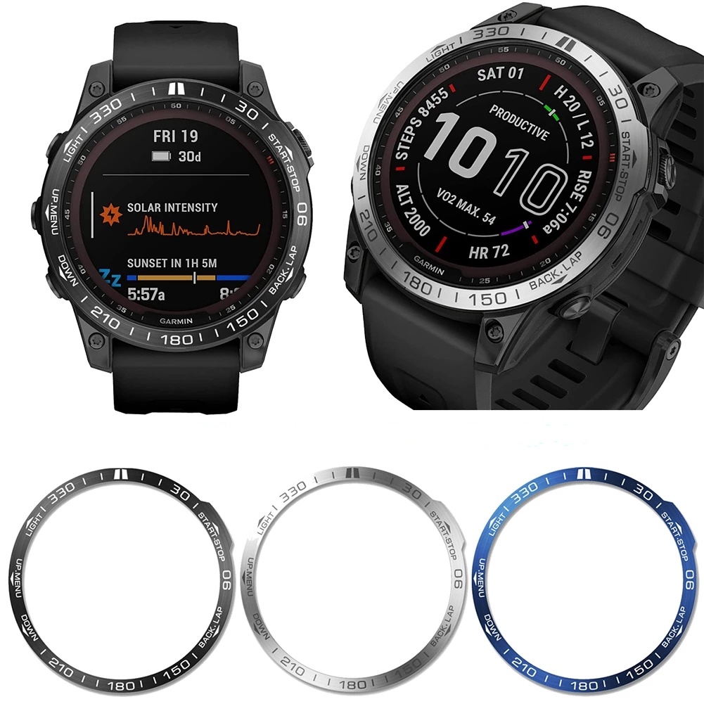 Frame Bezel Smartwatch Garmin Fenix 7 7X 7S Bahan Stainless Steel Bumper