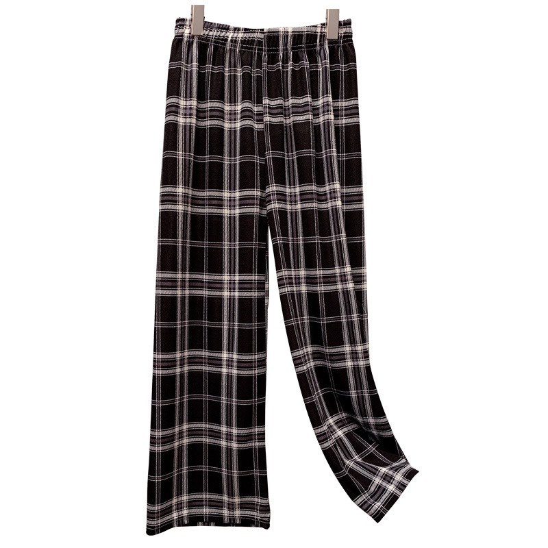 TARTAN PANTS Celana Panjang Motif Kotak Kotak Bahan Katun Stretch Style Wanita Korea By Chikoisme NR