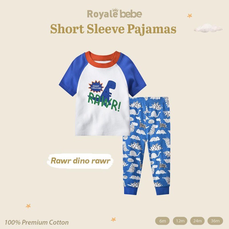 Royale Bebe Sleeve Pajamas/Piyama Bayi/Piyama anak