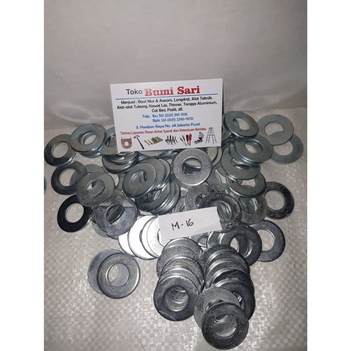 RING PLAT PUTIH M16 - PER PCS