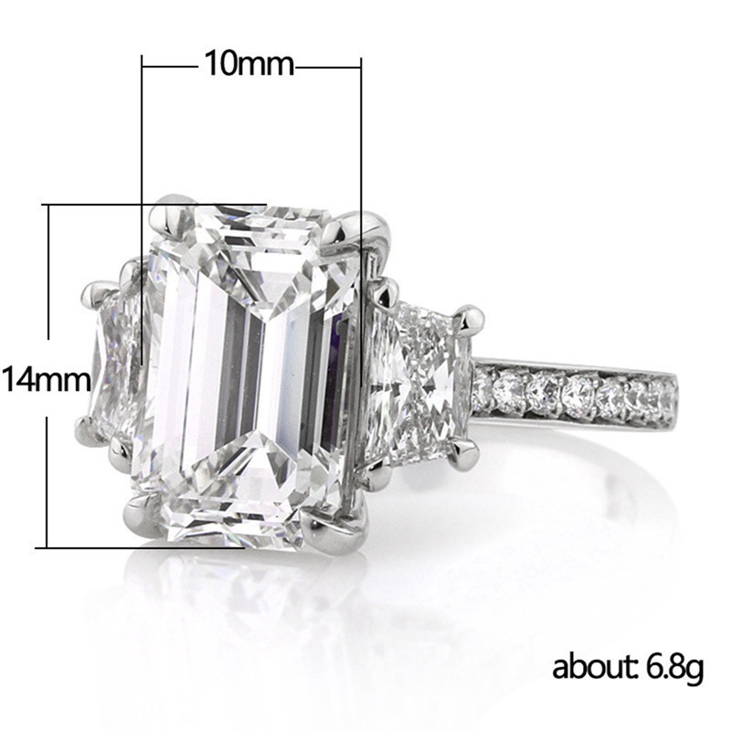 Cincin Kristal Cubic Zirconia AAA Bentuk Geometris Untuk Wanita