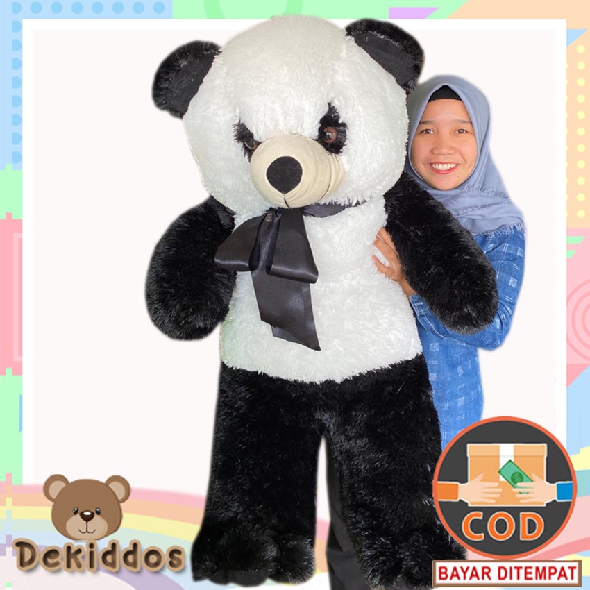 Boneka Panda Super Jumbo 1 Meter Pita Besar /Boneka Besar / Boneka Murah /Kado Ulang tahun