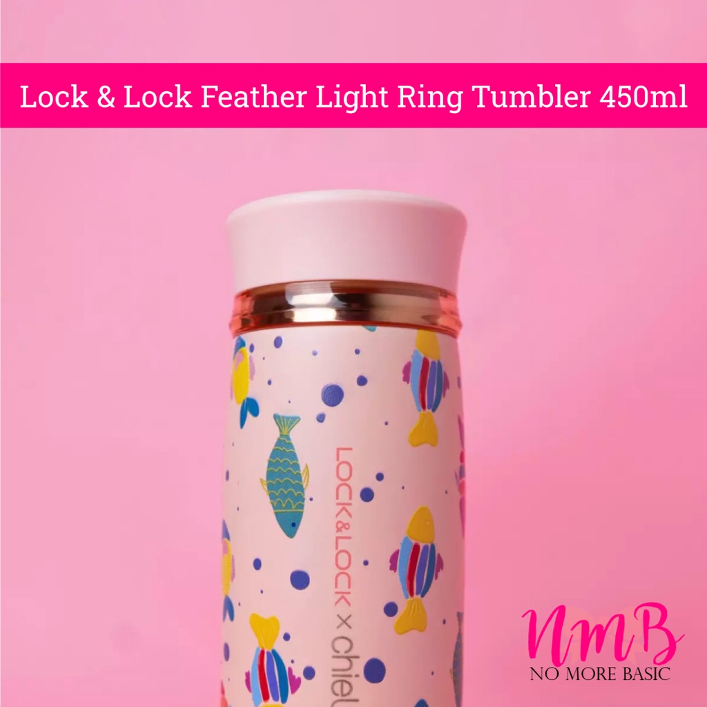 Lock &amp; Lock Feather Light Ring Tumbler 450ml Termos Air Vacum Original Lock and Lock