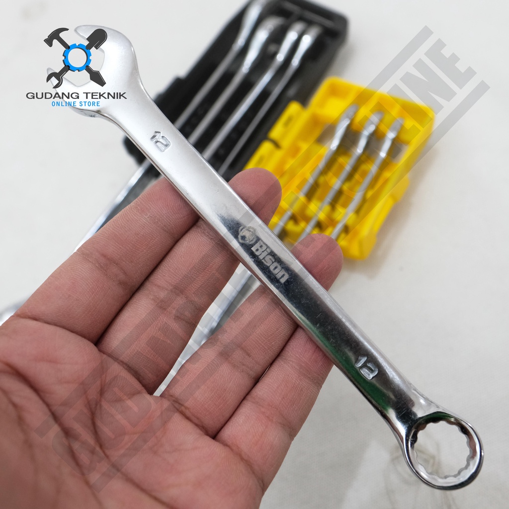 Kunci Ring Pas 1 SET 8pcs 8-19mm BISON / Combination Wrench 8 Pcs - Kunci Pas Ring 8 pcs 8-24mm BISON