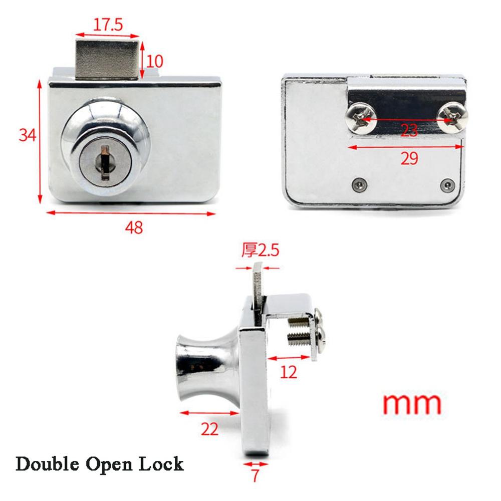 Kunci Kaca QUINTON Zinc Alloy Silinder Geser Furniture Hardware