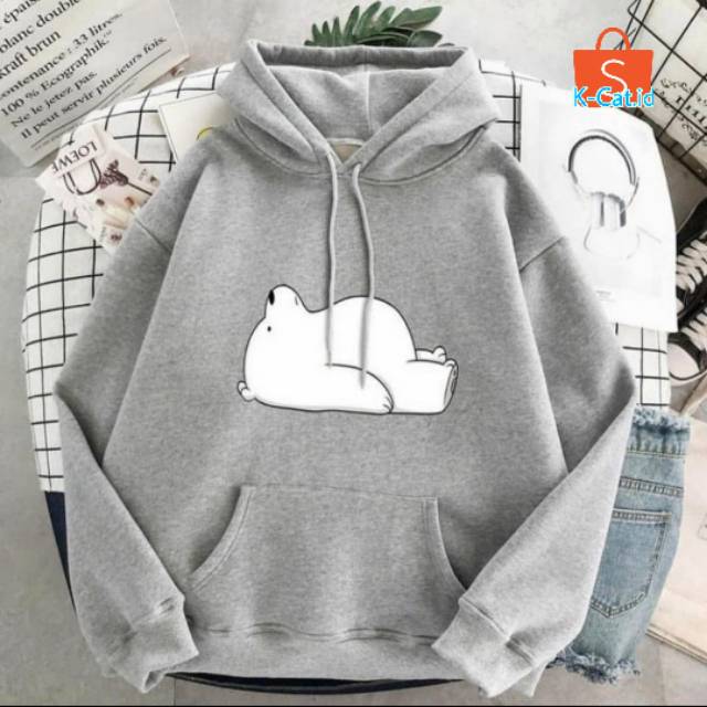 Hoodie We Bare Bears (Ice Bear) Sweater beruang Comfortable