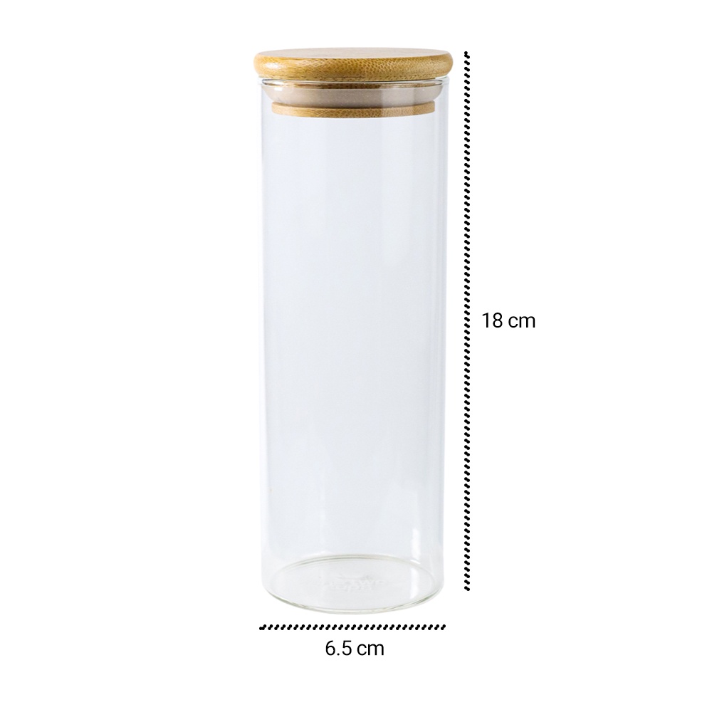 Toples Kaca Penyimpanan Makanan Borosilicate Glass Storage Jar 550ml - GH1270 -7CHZ0BTP  Transparent