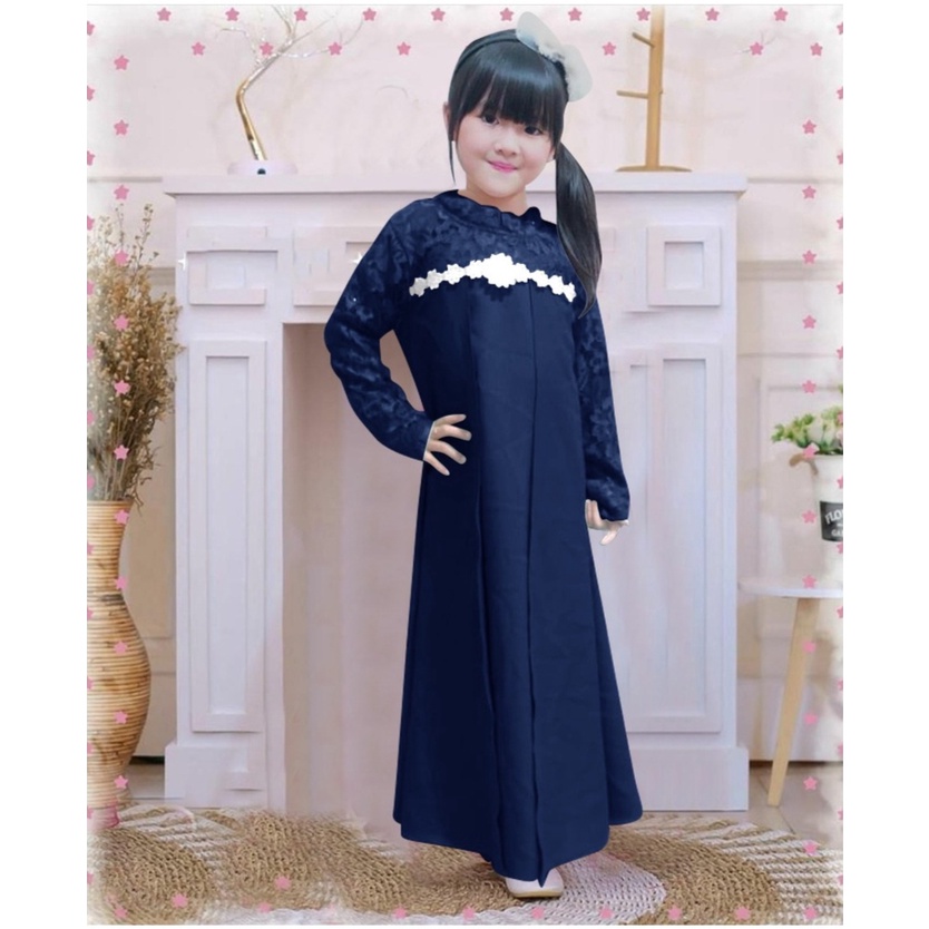 Pakaian Gamis Anak Perempuan Terbaru Maxi Rosilia Kids 4-12 Tahun Matt Moscrepe Good quality