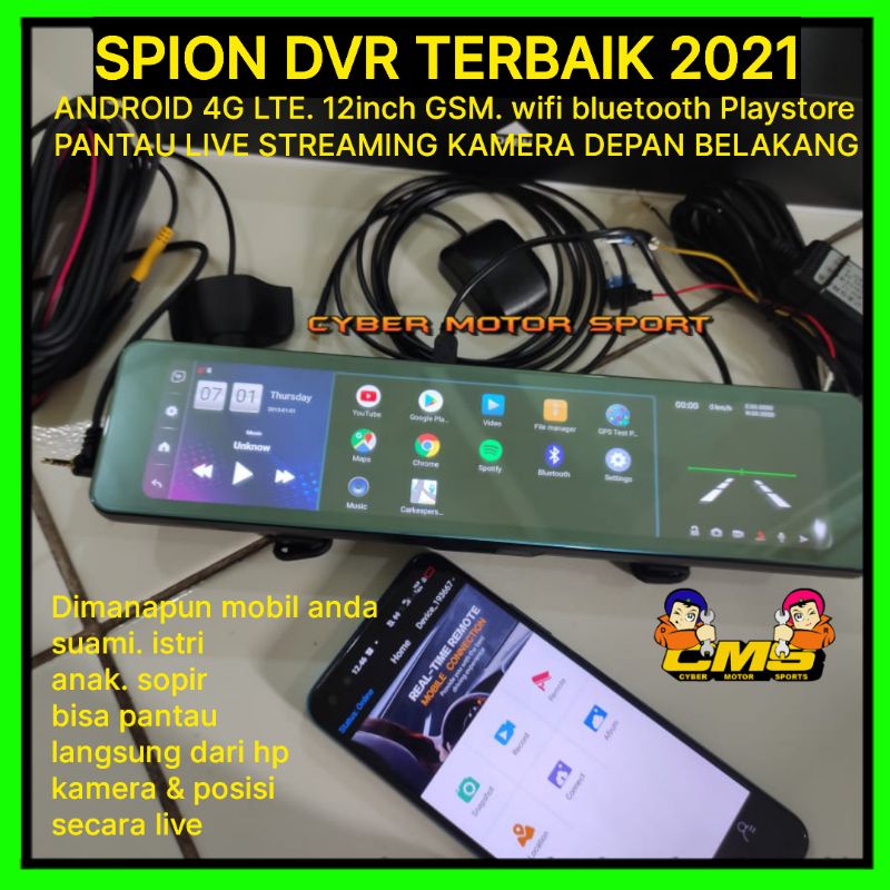 Spion mobil Android 4G LTE sim card.  SPION REKAM DEPAN BELAKANG .CCTV mobil Full HD. kamera mobil p
