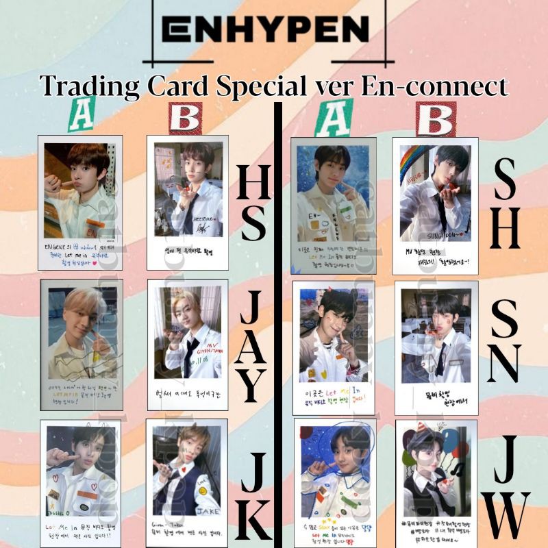 Photocard Enhypen Trading Card Special ver En-connect