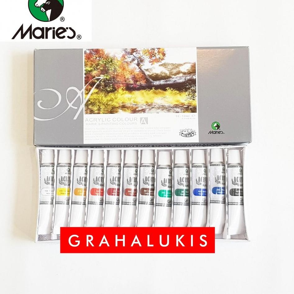 

SALE Cat Akrilik Maries Acrylic Color Set 12 - 812B