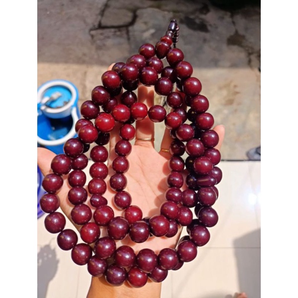 tasbih 99 biji pocok merah tua