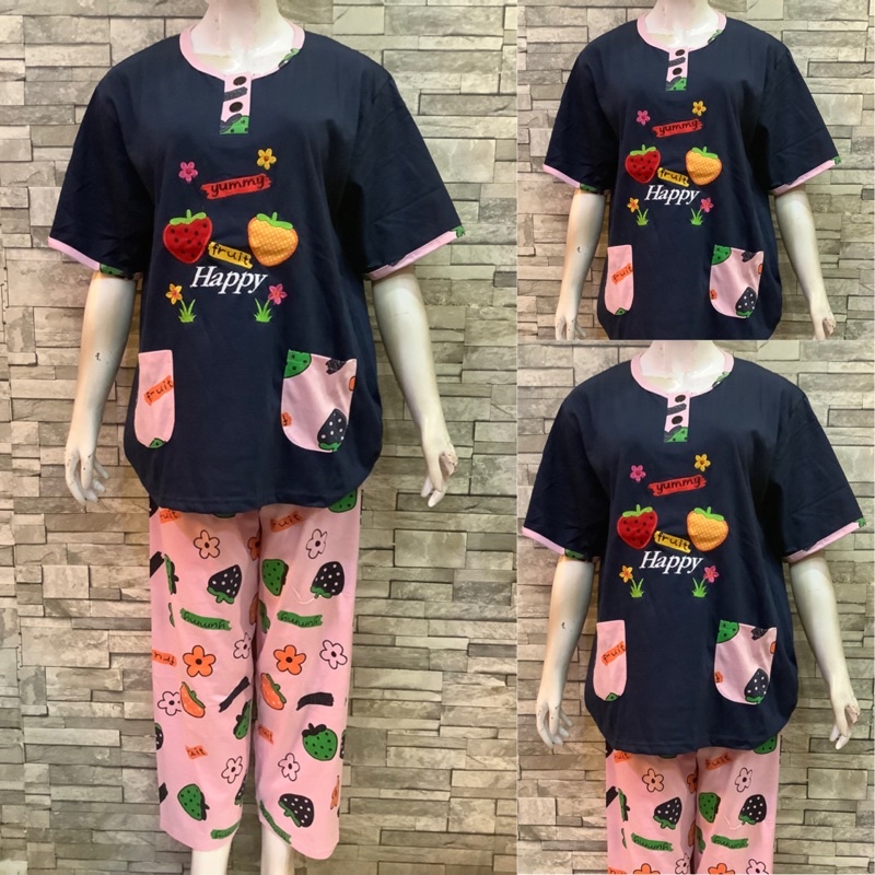 JUMBO CP DAILILAN  | BAJU TIDUR WANITA DEWASA | COD | PIYAMA-Yummy Dongker