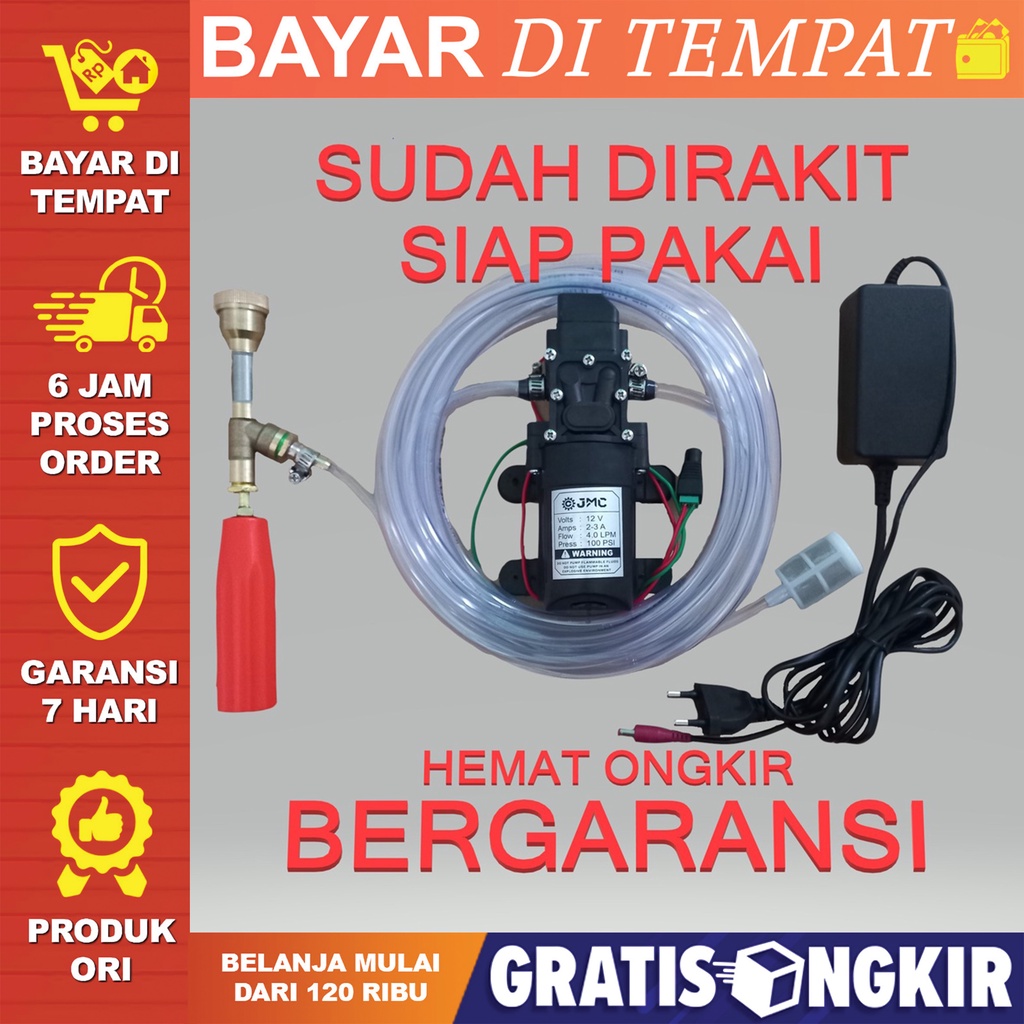 SATU SET ALAT CUCI STEAM MOTOR MOBIL AC EKONOMIS / MESIN CUCI STEAM /POMPA AIR