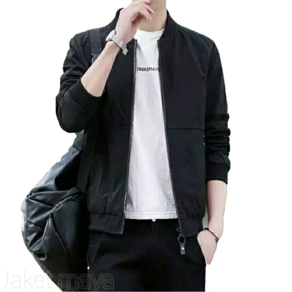 PRIA JAKET TERBARU 2022 POLIESTER IMPOR BLACK 01