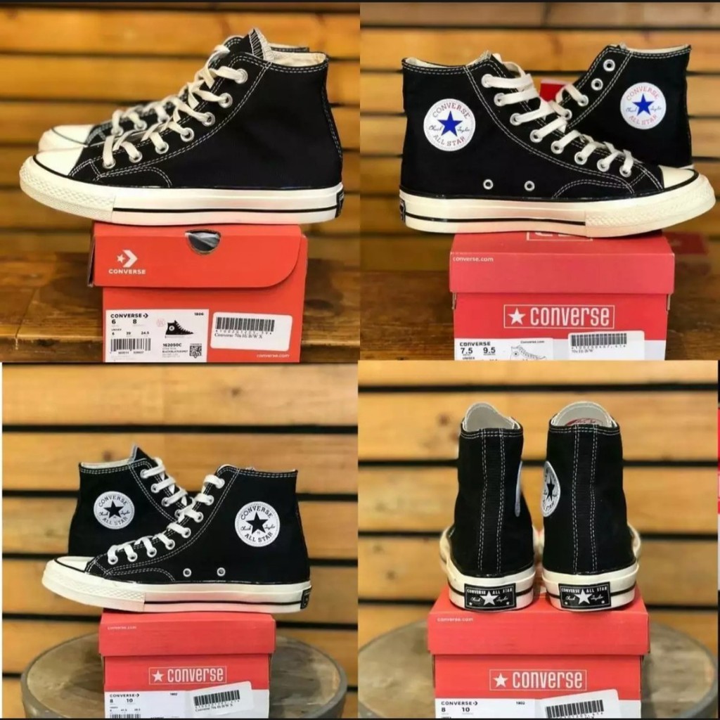 SEPATU PREMIUM CONVERSE ALL STAR 70s HIGH/TINGGI BLACK STYLE CASUAL SNEAKERS NEW