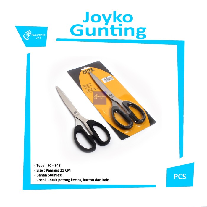 

kertas-pemotong- grosir!!! gunting besar joyko sc 848 stainless steel -pemotong-kertas.