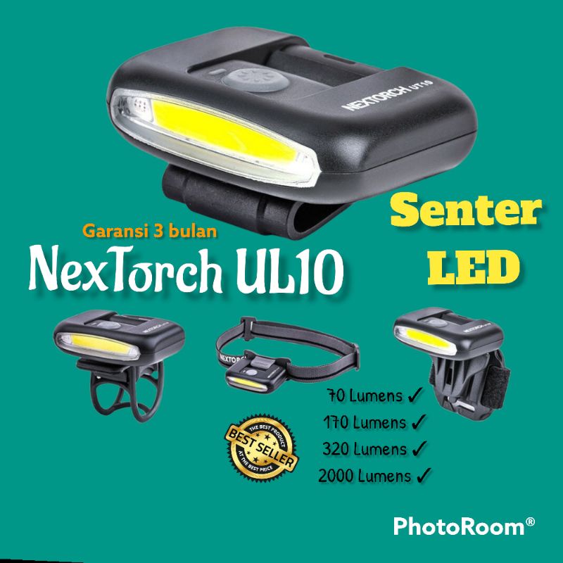 PENAWARAN SPESIAL - NexTorch UL10 Senter Klip LED Multifunction 70/170/320/2000 Lumens