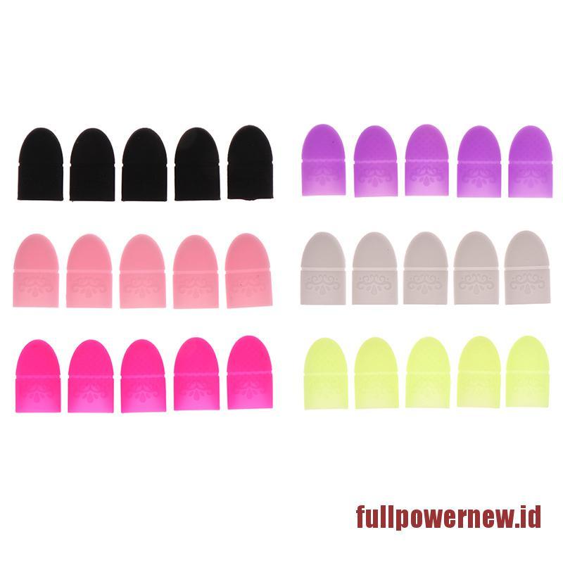 10pcs / set Klip Cap Soak Off Bahan Silikon Untuk Menghapus Kutek UV Gel