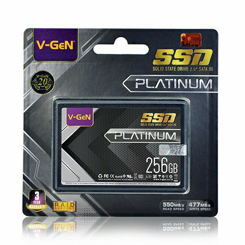 SSD V-Gen 256GB Sata 3 VGen 256 GB SATA III V GEN SOLID STATE DRIVE UP TO 550 MB/S