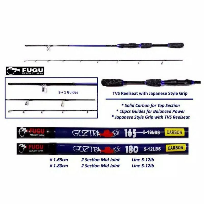 Joran spining Fugu Gozira 120cm. 135cm. 150cm. 165cm. 180cn