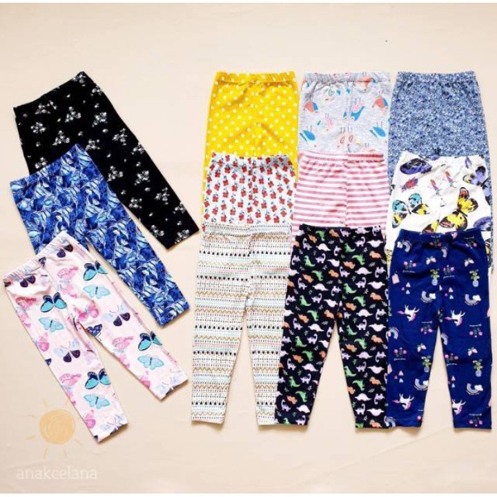 Celana Anak Legging 1 - 9 tahun Panjang Kaos Murah Polos Motif Grosir tokozifa25