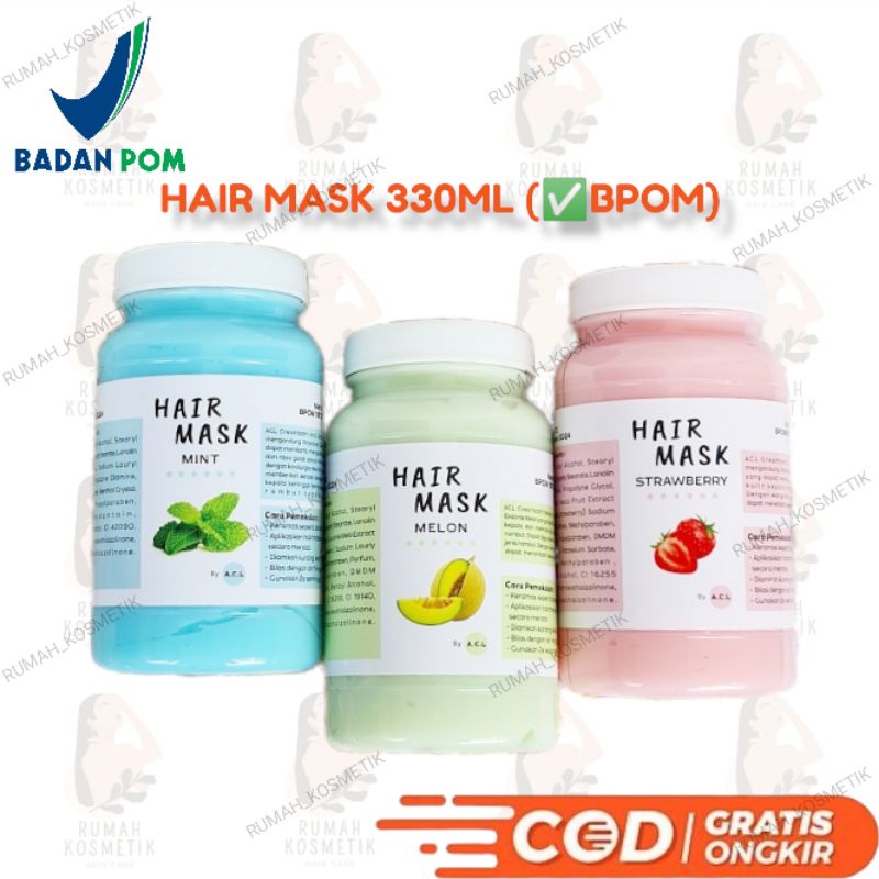 HAIR MASK SALON 200 GRAM - 330 GRAM (✅BPOM) BY ACL - MASKER RAMBUT SALON - CREAMBATH RAMBUT - VITAMIN RAMBUT RONTOK