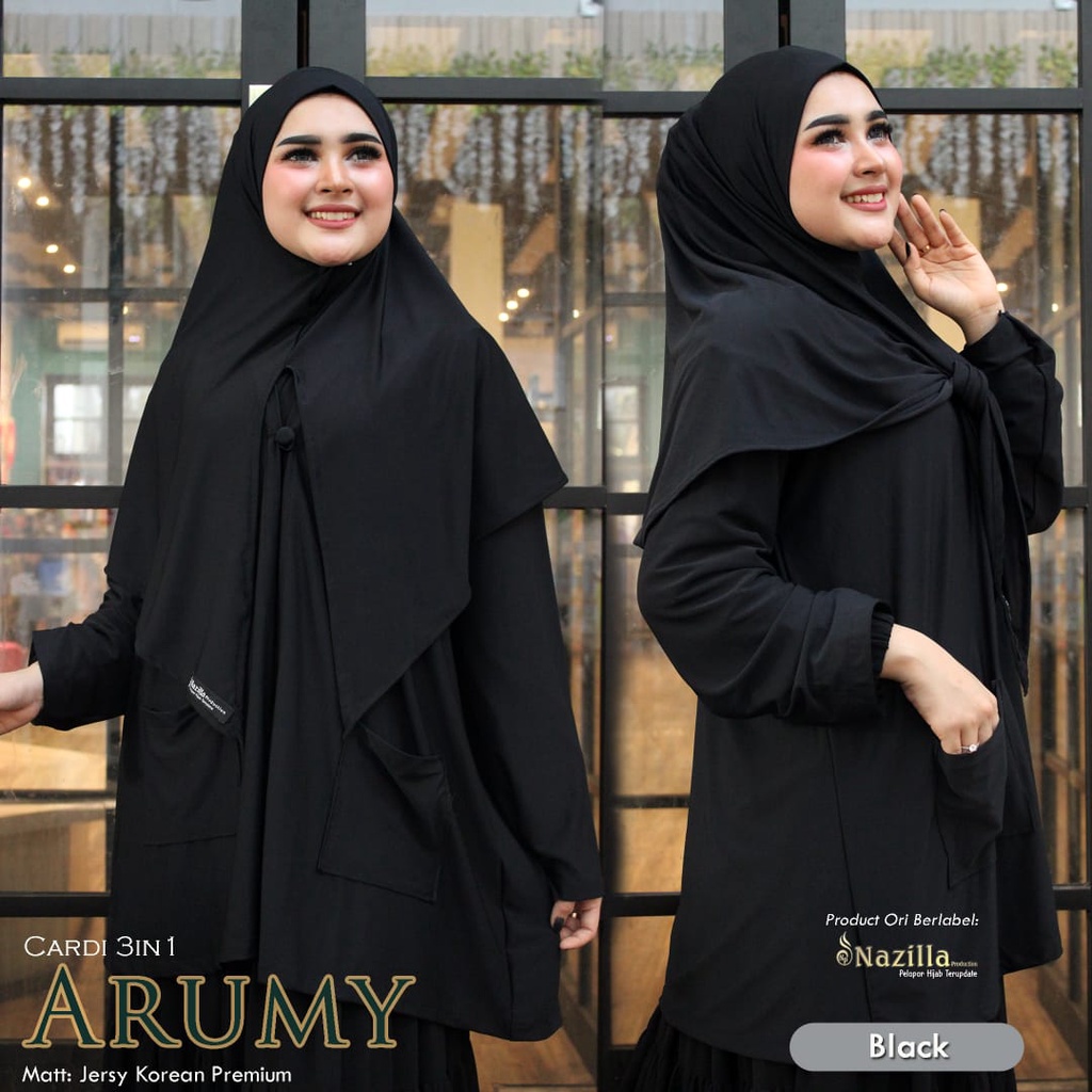 ARUMY CARDI 3in1 ... CARDI HIJAB SEGI3 ORI NAZILLA