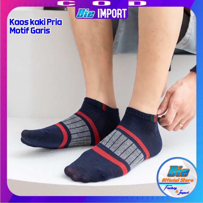 Kaos Kaki Pria Motif Garis Impor Best Seller