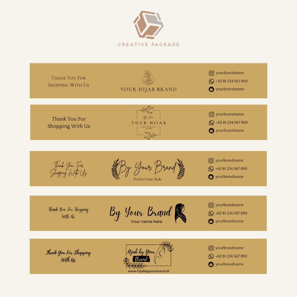 Roller Hijab Kraft Ukuran 4x20 cm-3