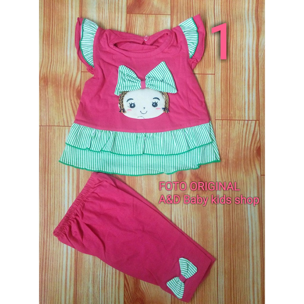 Unik setelan baju bayi perempuan - setelan pakaian bayi perempuan - motif lemon Limited