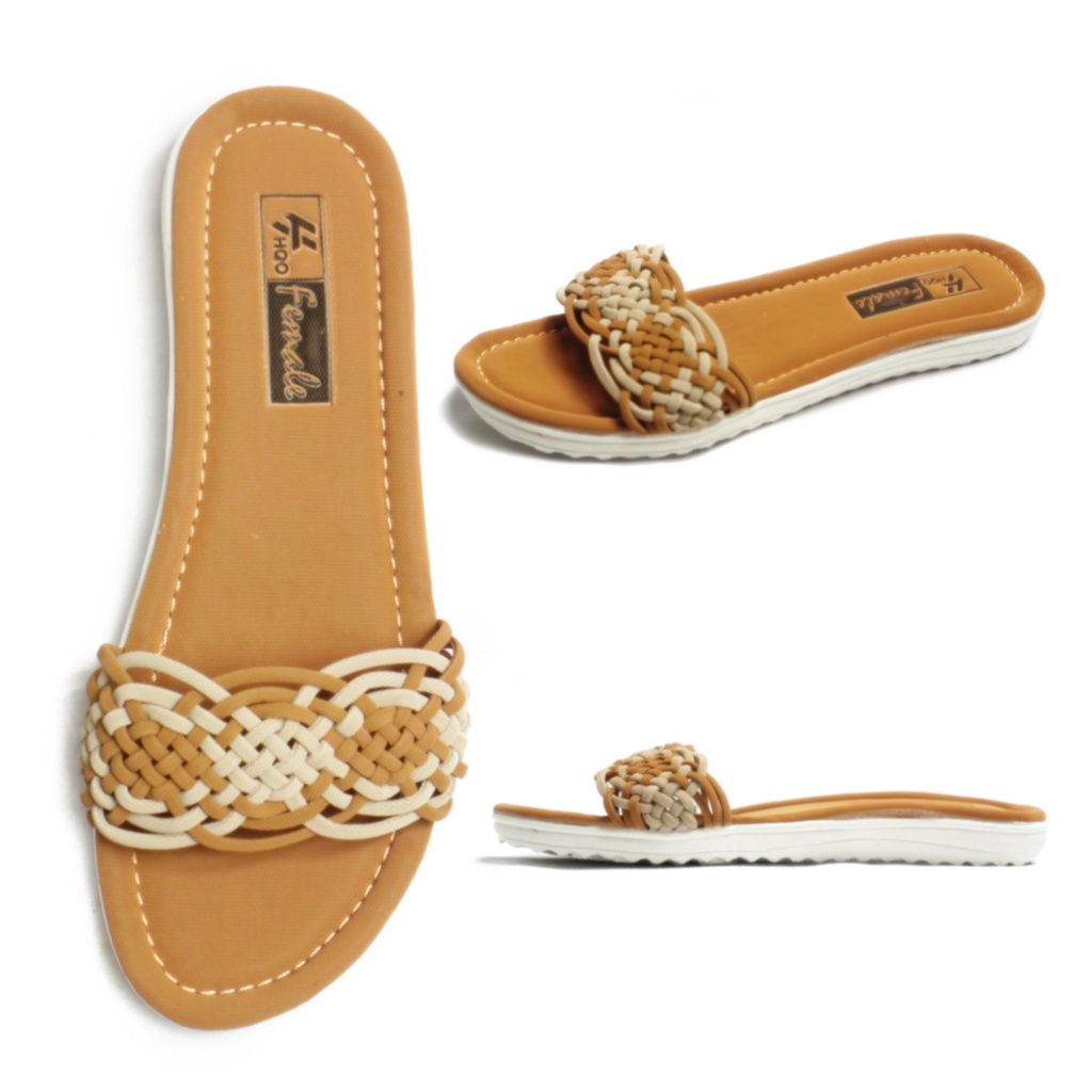 HQo Sandal Wanita Terbaru / Sandal Tali Wanita / Sandal Wanita Murah / Sandal Wanita Casual / AMBER Jpt