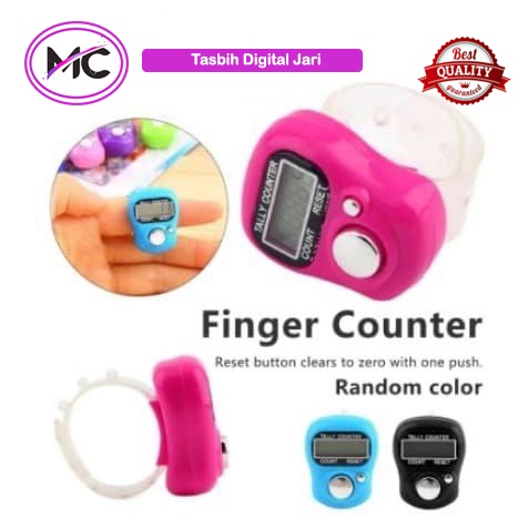 Tasbih Digital LED Alat Hitung Tasbeh Elektrik Jari Finger Counter Tally Ibadah Zikir Mini Import Murah Praktis Mudah Digunakan