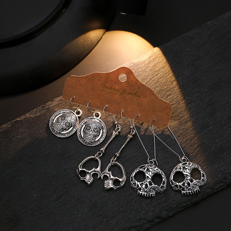 Siy 3 Pasang / Set Anting Tusuk Gantung Seri Halloween Untuk Wanita