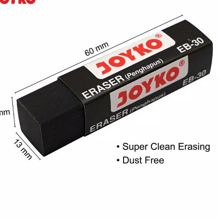 

Stock Terkini JOYKO EB-30 eraser penghapus hitam 1 BOX / 30 Pcs