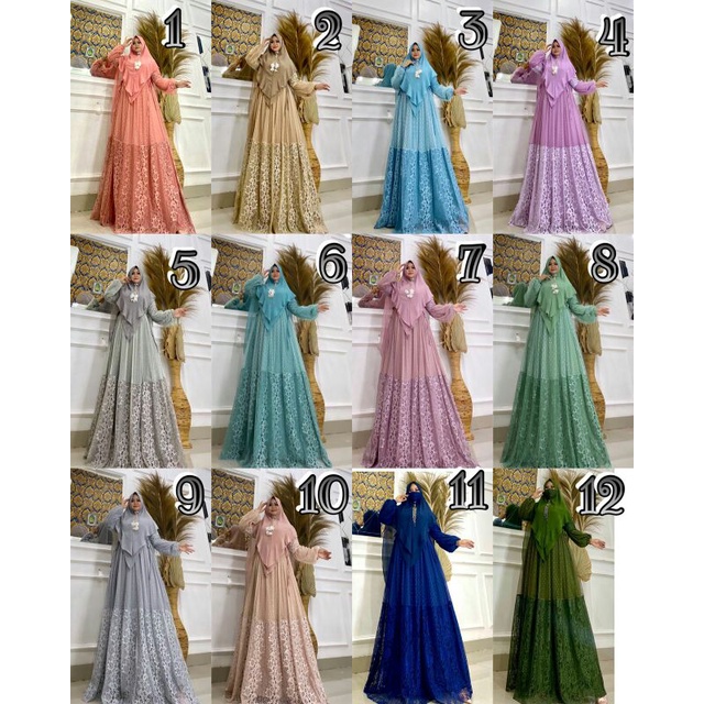 Azzahra Set Syari Brokat