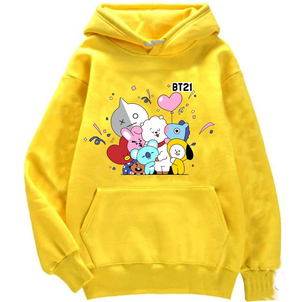 KALILA - BT21 Hoody Sweater Baju Anak Perempuan / Bahan Fleece