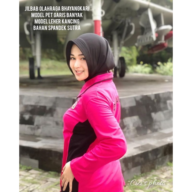 JILBAB OLAHRAGA BHAYANGKARI SESUAI JUKLAK