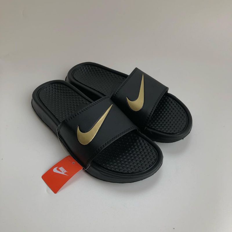 Sandal Slop Unisex Nike Ceklis Logo-GOLD LOGO