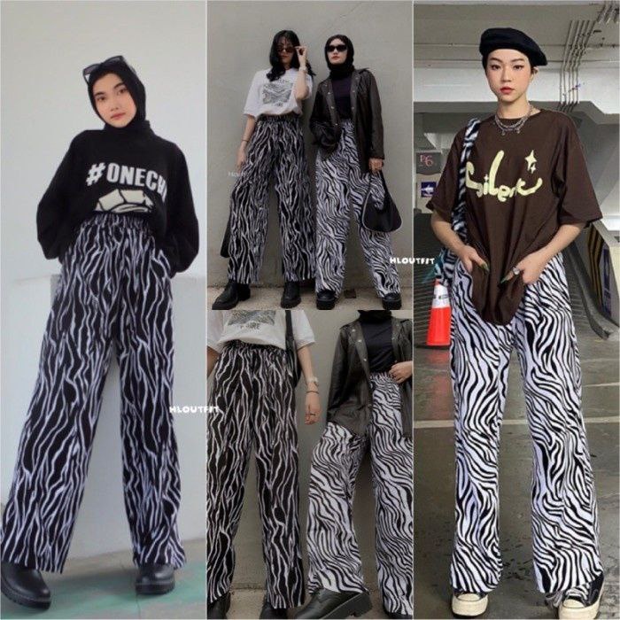 KULOT RAYON HIGHWAIST MOTIF ZEBRA/ZEBRA HIGHWAIST CULLOTES