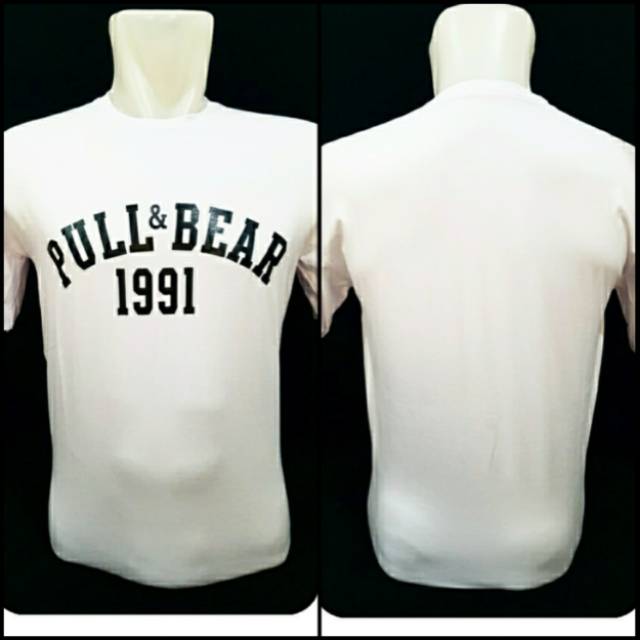 Kaos distro pull and bear white / Kaos distro pull & bear murah