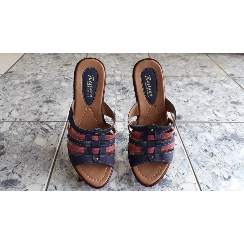 Sandal Kulit Asli Premium Sandal Wedges Wanita Cantik KL509