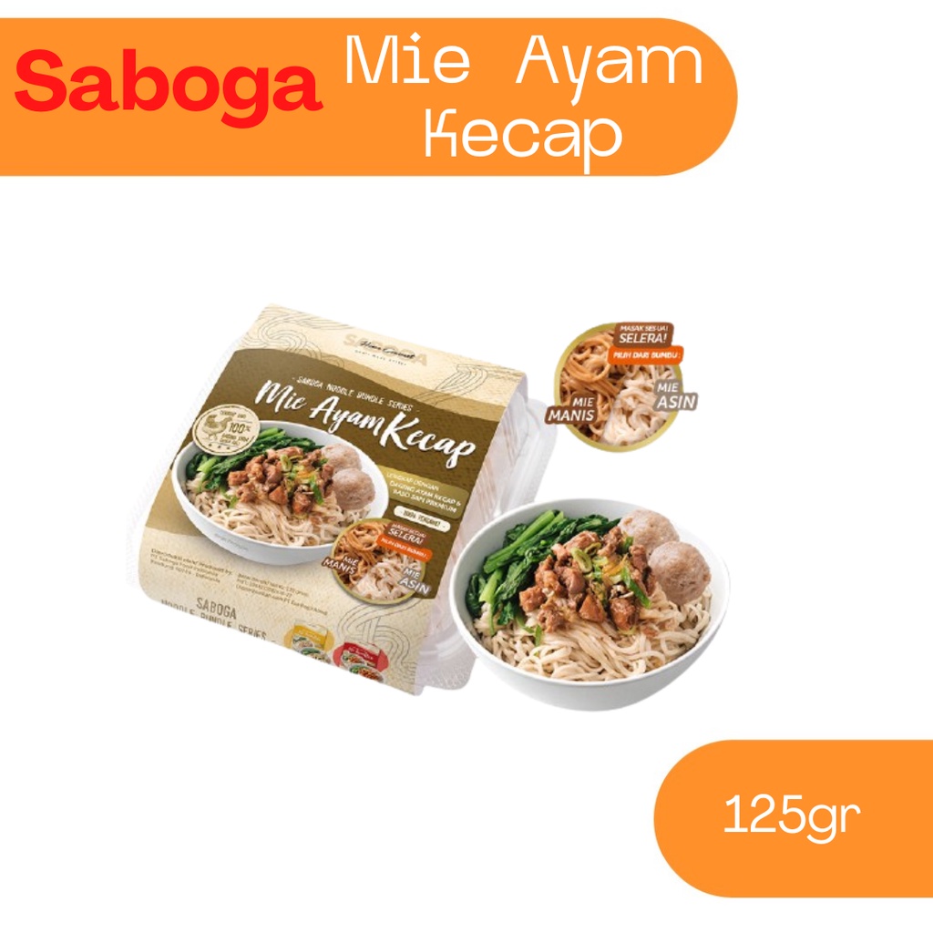 

Saboga Mie Ayam Kecap (ManisAsin + 2 Baso Super) 125gr