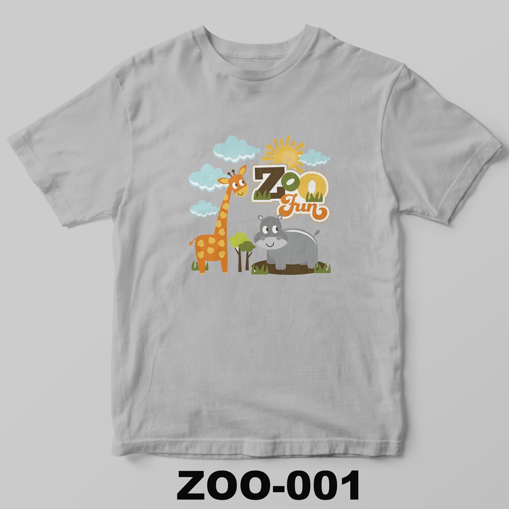 [FREE NAMA !!]  Kaos Anak &amp; Family Zoo Animal 100% COTTON PREMIUM