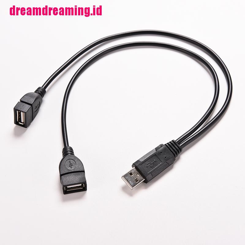 Ddid Kabel Power Adapter Splitter Y Usb 2.0 A Male Ke 2 Dual Usb Female