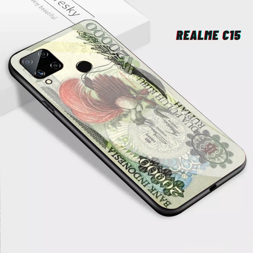 Softcase Glass Kaca REALME C15 - Casing HP REALME C15 [ S25 ].
