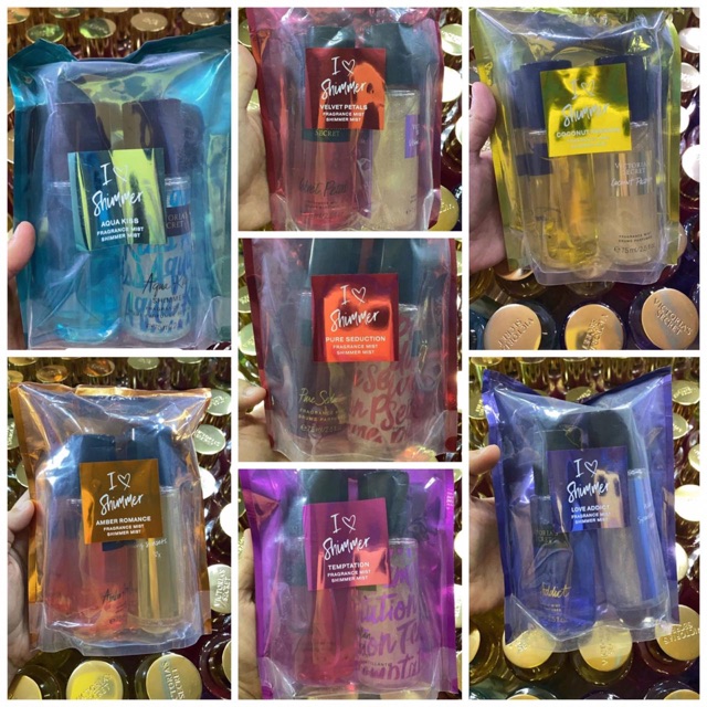 Victoria secret gift set parfum and shimmer 100% original