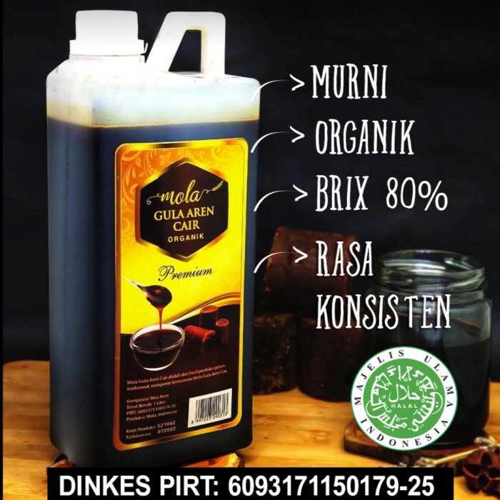 

Fe01Gg Mola Gula Aren Cair 1 Liter Premium F30E1F111