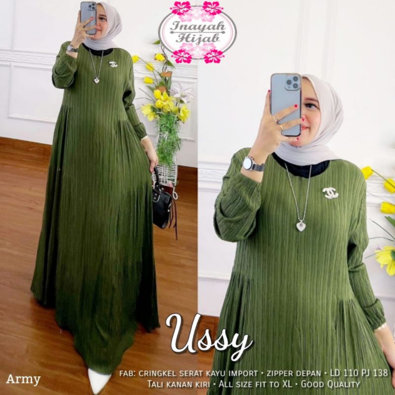 Ussy maxy dress by Inayah crinkle import  @Alv